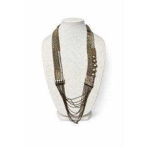 Fiona Paxton Statement Necklace Multi Strand Chain Fringe Boho Luxe Silver Artis